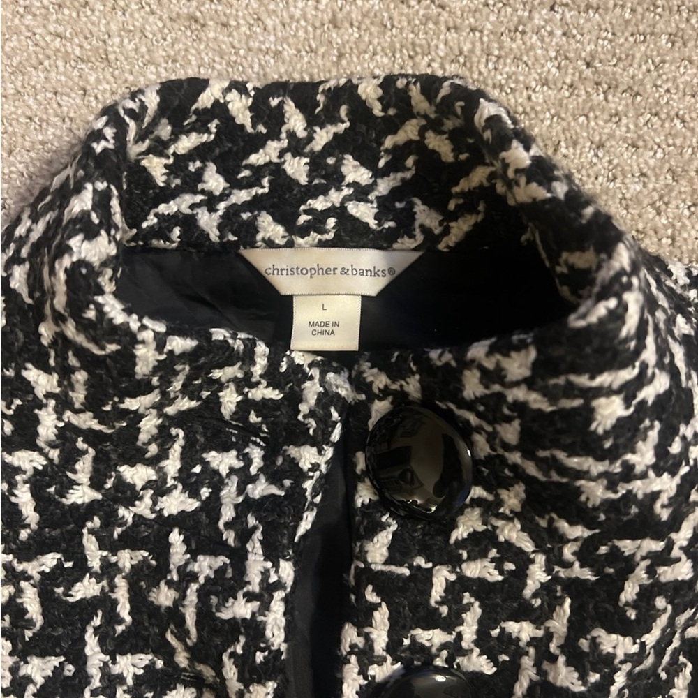 Christopher & Banks Black and White Houndstooth Vest - Picture 5 of 5